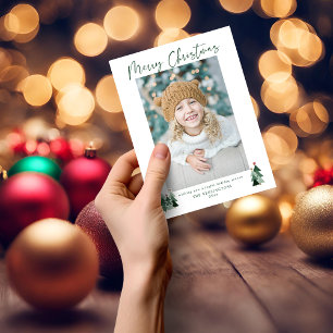 Papier Budget Minimaliste Moderne Arbres de Noël Photo