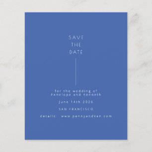 Papier Budget Minimaliste Photo Moderne Bleu Enregistrer 