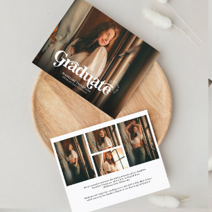 Papier Budget Minimaliste Vintage Photo Collage Graduatio