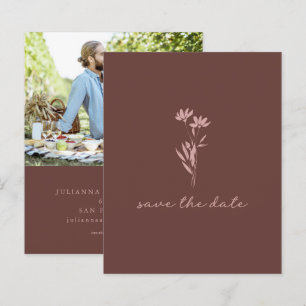 Papier Budget Minimum Floral Brown Photo Enregistrer La D