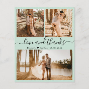 Papier Budget Mint Green Photo Collage Mariage Merci
