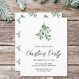 Papier Budget Mistletoe Noël Fête Invitation