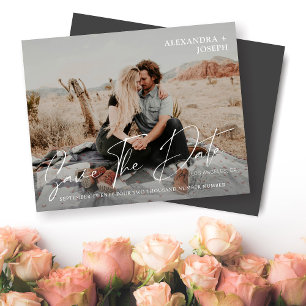 Papier Budget Modern Chic Photo Long Date Enregistrer la