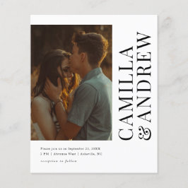 Papier Budget Modern Photo Code QR Faire-part de mariage