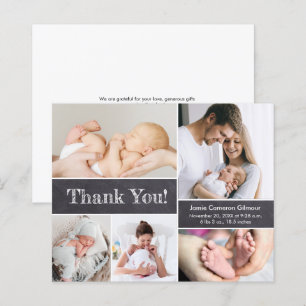 Papier Budget Modern Photo Collage baby shower garçon