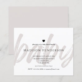 Papier Budget Moderne Boho minima Baby shower Invitation