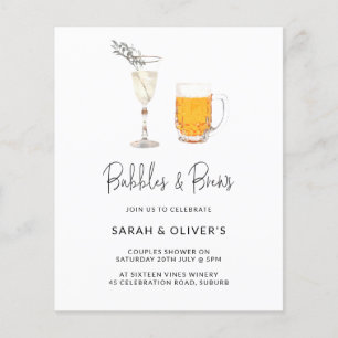 Papier Budget Moderne Bubbles & Brews Couples Douche Phot