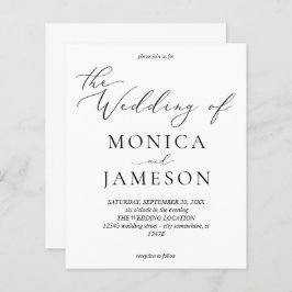 Papier Budget Moderne Calligraphie V2 Mariage