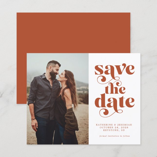 Papier Budget Moderne de la typographie Photo Enregistrer (Devant / Derrière)