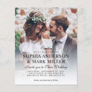 Papier Budget Moderne Élégant 2 Faire-part de mariage pho