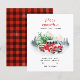 Papier Budget moderne Joyeux Noël Rouge Camion Buffalo