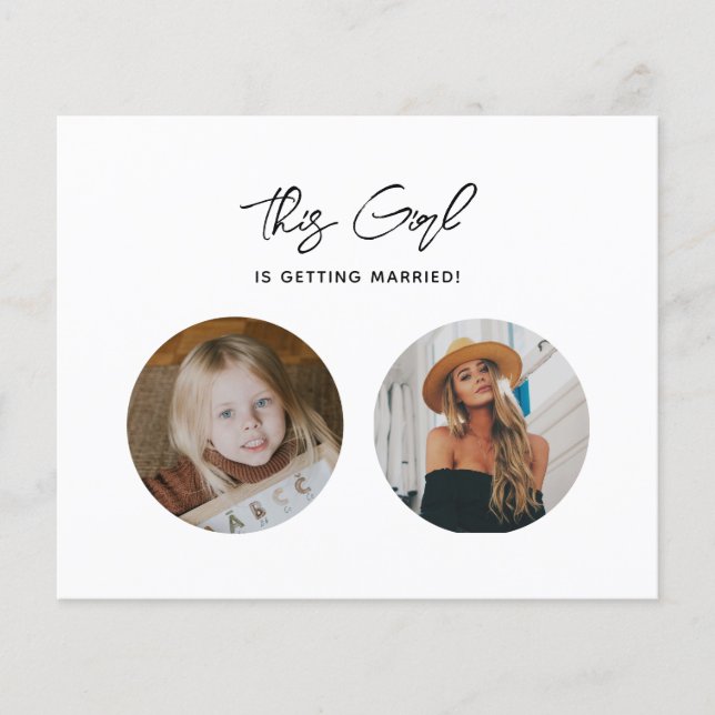 Papier Budget Moderne Photo Bridal Shower Invitation (Devant)