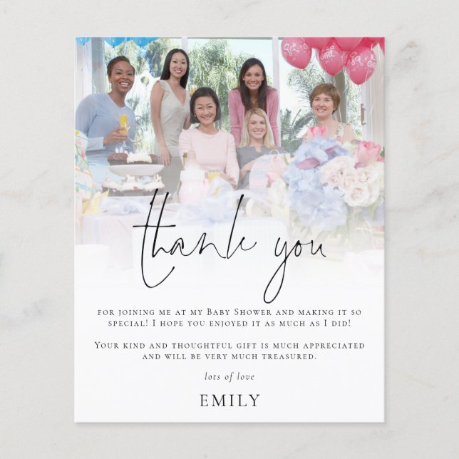 Papier Budget Moderne Photo superposition Baby shower Mer (Devant)
