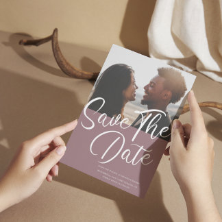 Papier Budget moderne Plaid Enregistrer la date Mariage