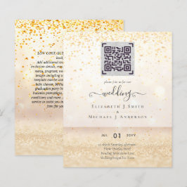 Papier BUDGET Moderne QR Scanning Code Mariage Invite