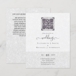 Papier BUDGET Moderne QR Scanning Code Mariage Invite