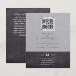 Papier BUDGET Moderne QR Scanning Code Mariage Invite