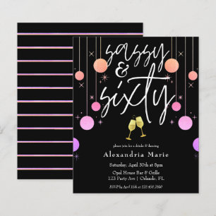 Papier Budget Moderne Sparkle Sassy & 60 Anniversaire