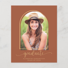 Papier Budget Moderne Terracotta Arch Photo Graduation