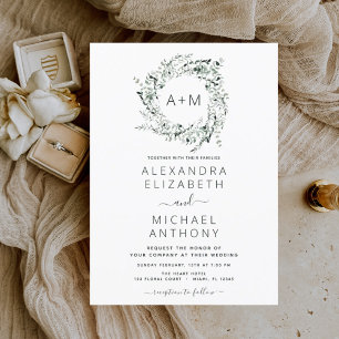 Papier Budget Monogramme Emerald Green Green Mariage