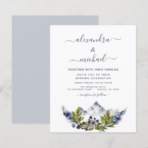 Papier Budget Mountain Rustic Watercolor Mariage