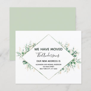 Papier Budget Moving Announcement Eucalyptus Greenery