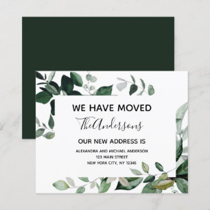 Papier Budget Moving Announcement Eucalyptus Greenery