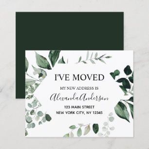 Papier Budget Moving Announcement Eucalyptus Greenery