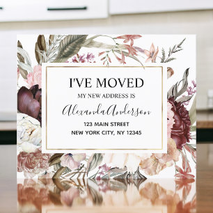 Papier Budget Moving Faire-part Boho Mauve Floral