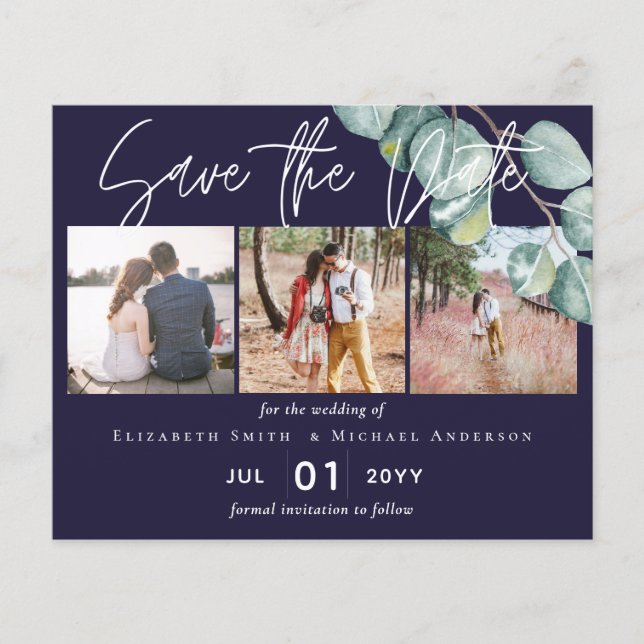 Papier Budget NAVY White Sage Eucalyptus Enregistrer les  (Devant)