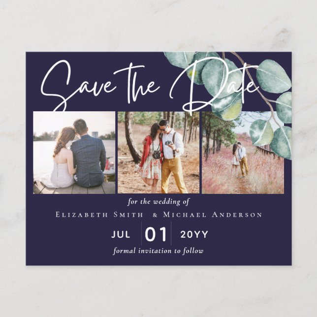 Papier Budget NAVY White Sage Eucalyptus Enregistrer les  (Devant)