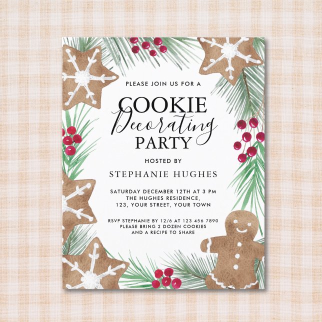 Papier Budget Noël Cookie Décoration Invitation de fête (Créateur téléchargé)