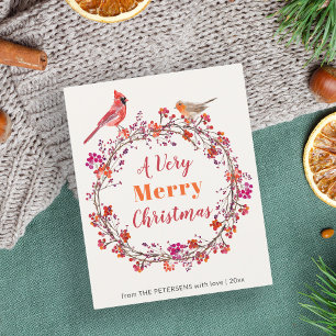 Papier Budget Noël couronne rustique chic Holiday Card