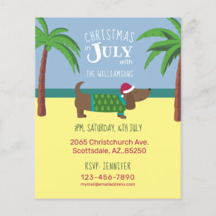 Papier Budget Noël en juillet Fête Invitation
