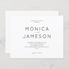 Papier Budget noir et blanc moderne 1 Mariage