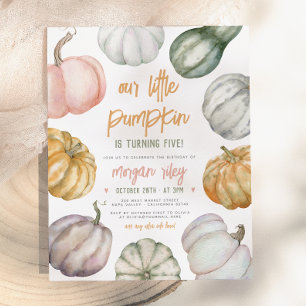 Papier Budget Notre Petit Citrouille Anniversaire Mignon