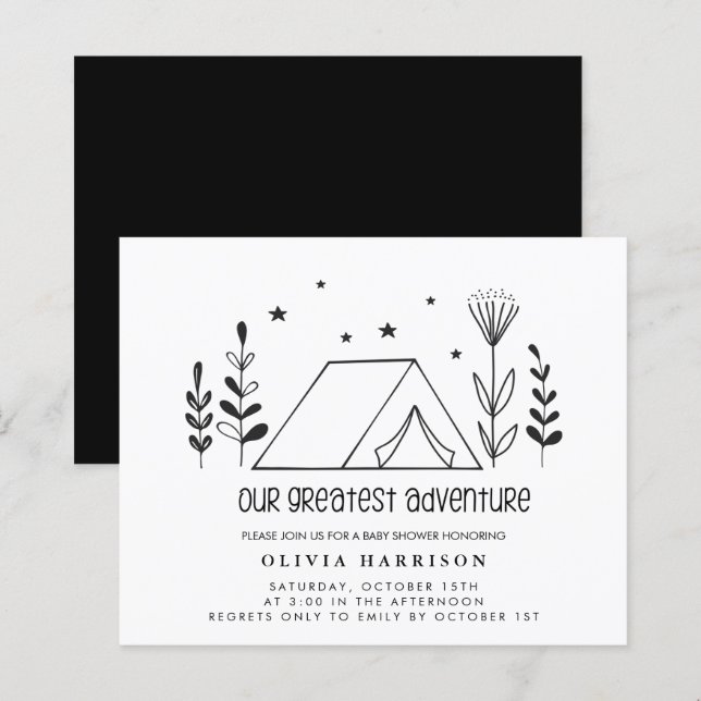 Papier Budget Notre plus grand Invitation Baby shower d'a (Devant / Derrière)