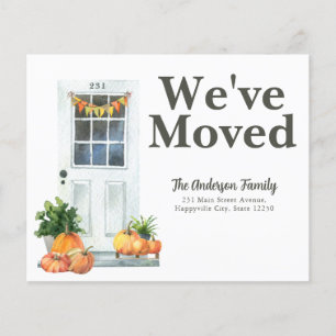 Papier Budget Nous avons déménagé Porte Blanche Citrouill