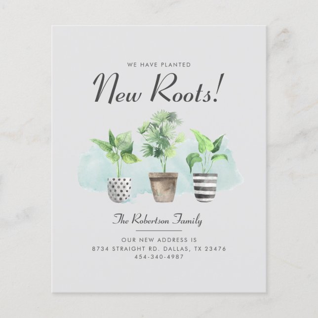 Papier Budget Nous avons déplacé les racines Boho Moving  (Devant)