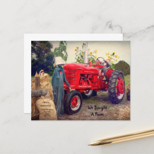 Papier Budget Nous avons déplacé tracteur agricole Red Ru