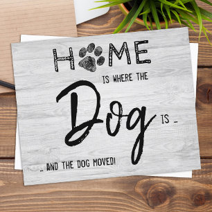 Papier Budget Nous avons déplacé une nouvelle adresse Pet