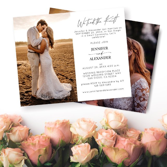 Papier Budget Nous Avons Lié Knot 2 Photo Post Mariage Ré (Créateur téléchargé)