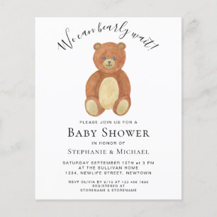 Papier Budget Nous Pouvons Attendre Le Baby shower Des Co