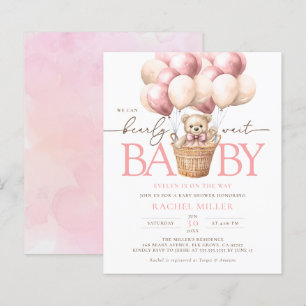 Papier Budget Nous pouvons attendre Pink Baby shower Invi