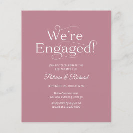 Papier Budget Nous sommes engagés Engagement Party Invita