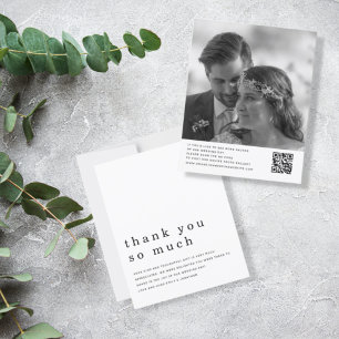 Papier Budget Nouveau Mariage Photo QR Code Merci