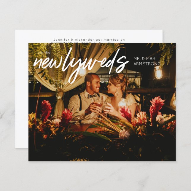 Papier Budget Nouveaux mariés HW 1 Photo Post Mariage Réc (Devant / Derrière)