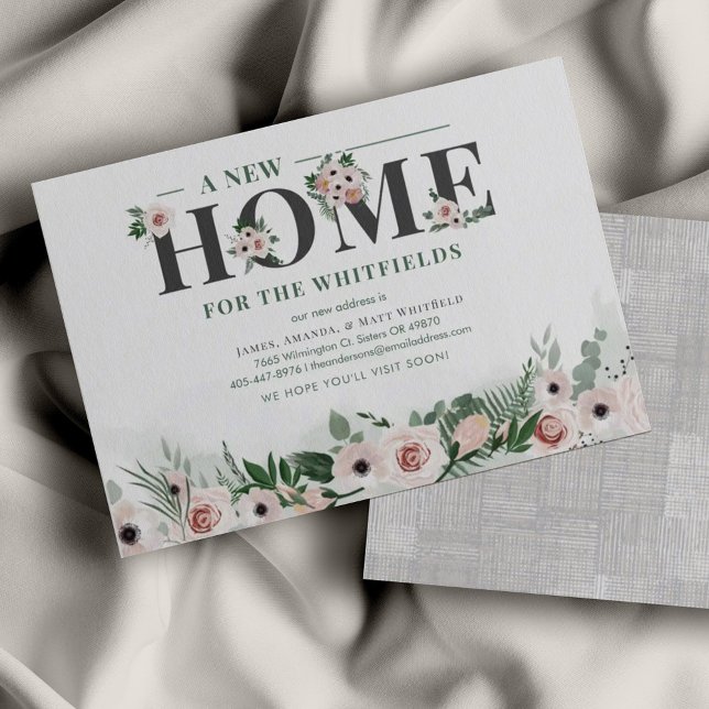 Papier Budget Nouvelle adresse résidentielle Floral Movin (Créateur téléchargé)