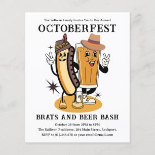 Papier Budget Octoberfest Brats Beer Party Invitation