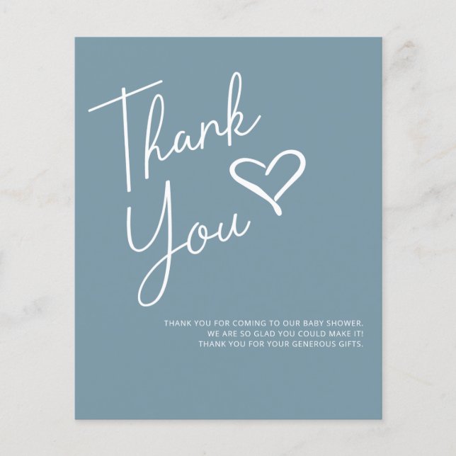 Papier Budget Oh Baby Modern Boy Baby shower Merci (Devant)